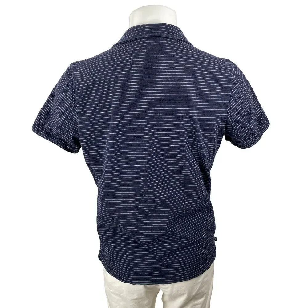Banana Republic Relwen Jersey Men's Stripe Short Sleeve Classic Polo Shirt Top M